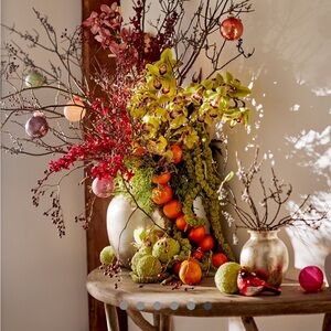 Small Rounded silver glass vase